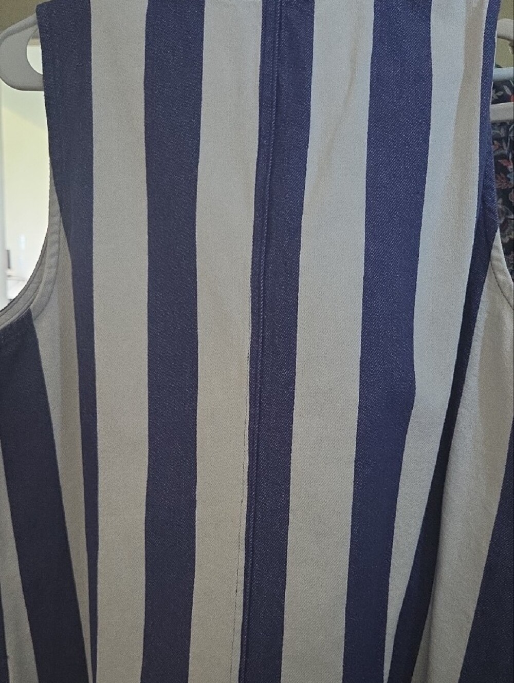 Double Zero Blue and Cream Striped Vest - Picture 4 of 5
